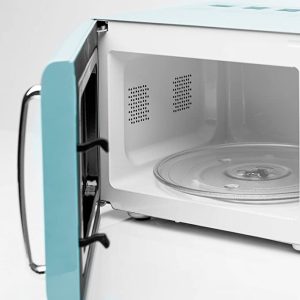 Haden 75031 HERITAGE Vintage Retro 0.7 Cubic Foot/20 Liter 700 Watt Countertop Microwave Oven Kitchen Appliance with Turntable, Pull Handle, and 5 Power Levels, Turquoise
