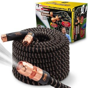 AS-SEEN-ON-TV, Copper Bullet 100 Ft Expandable Garden Hose, Lead-Free