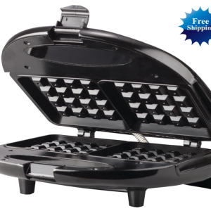 NEW Brentwood TS-243 Non-Stick Dual Waffle Maker – Black